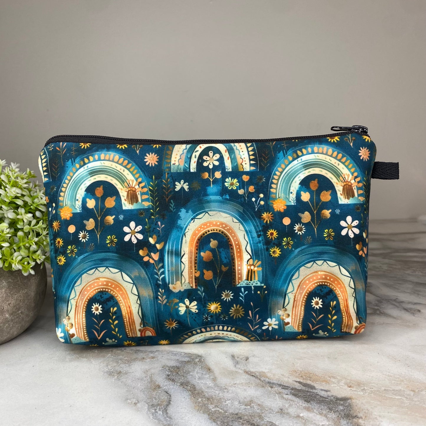 Pouch - Blue Bronze Rainbow
