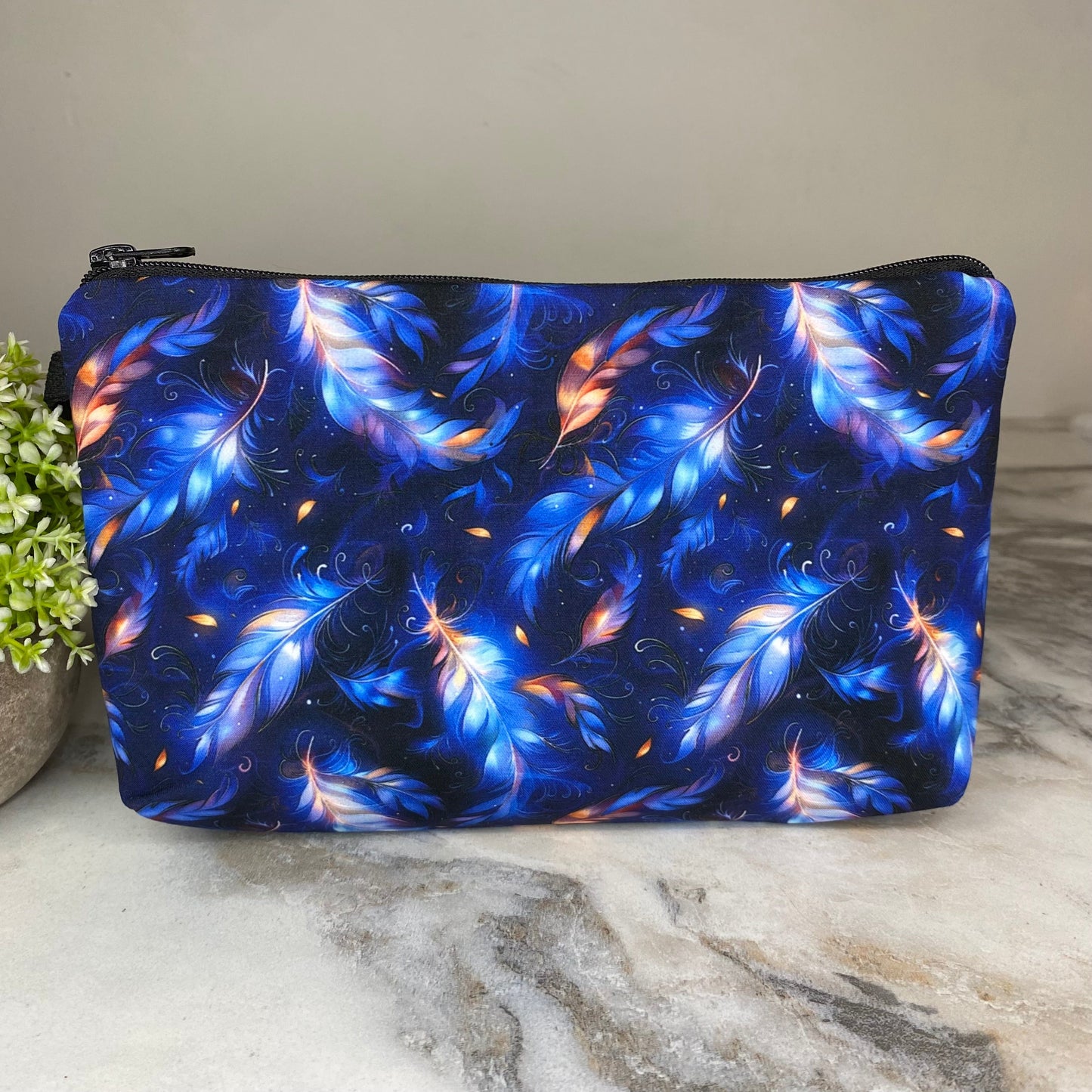 Pouch - Feather Blue Galaxy