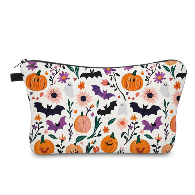 Pouch - Halloween - White Pumpkin Bat