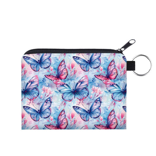 Mini Pouch - Butterfly Pink Blue