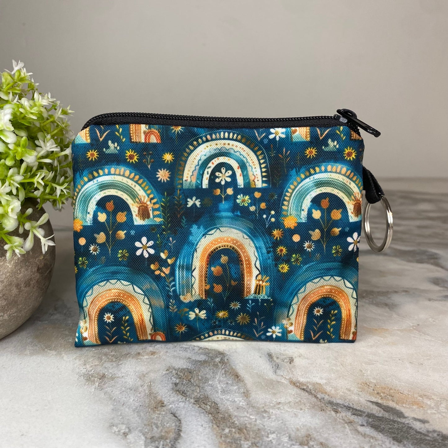 Mini Pouch - Blue Bronze Rainbow