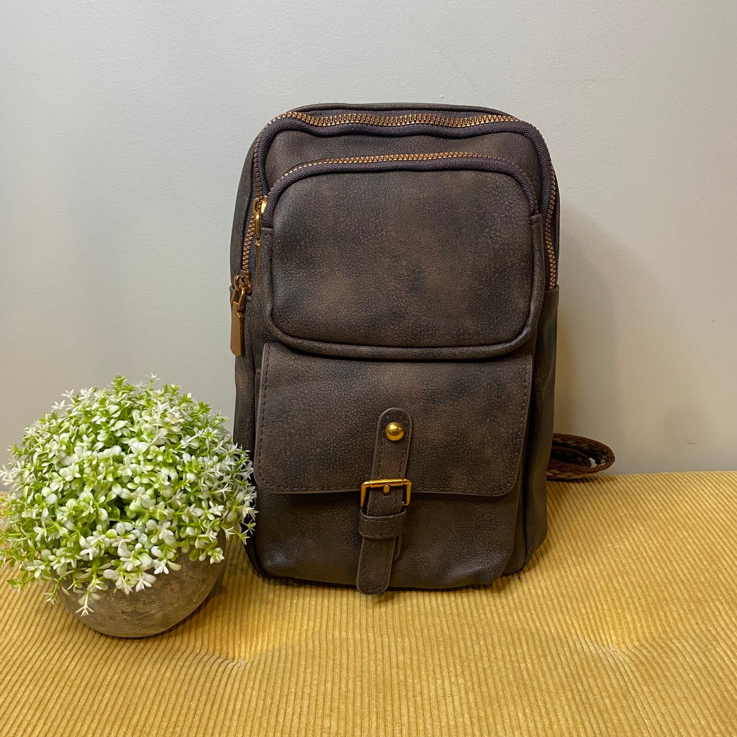 Alyssa - Faux Leather Sling Bag