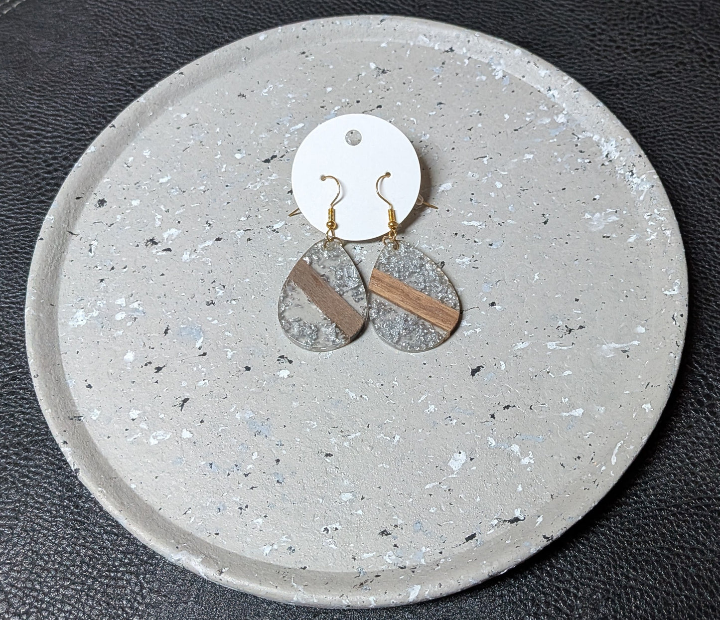 Wooden/ Glitter Earrings