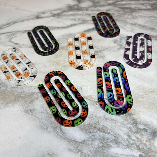 Jumbo Paperclip - Rainbow Pumpkin Halloween 2