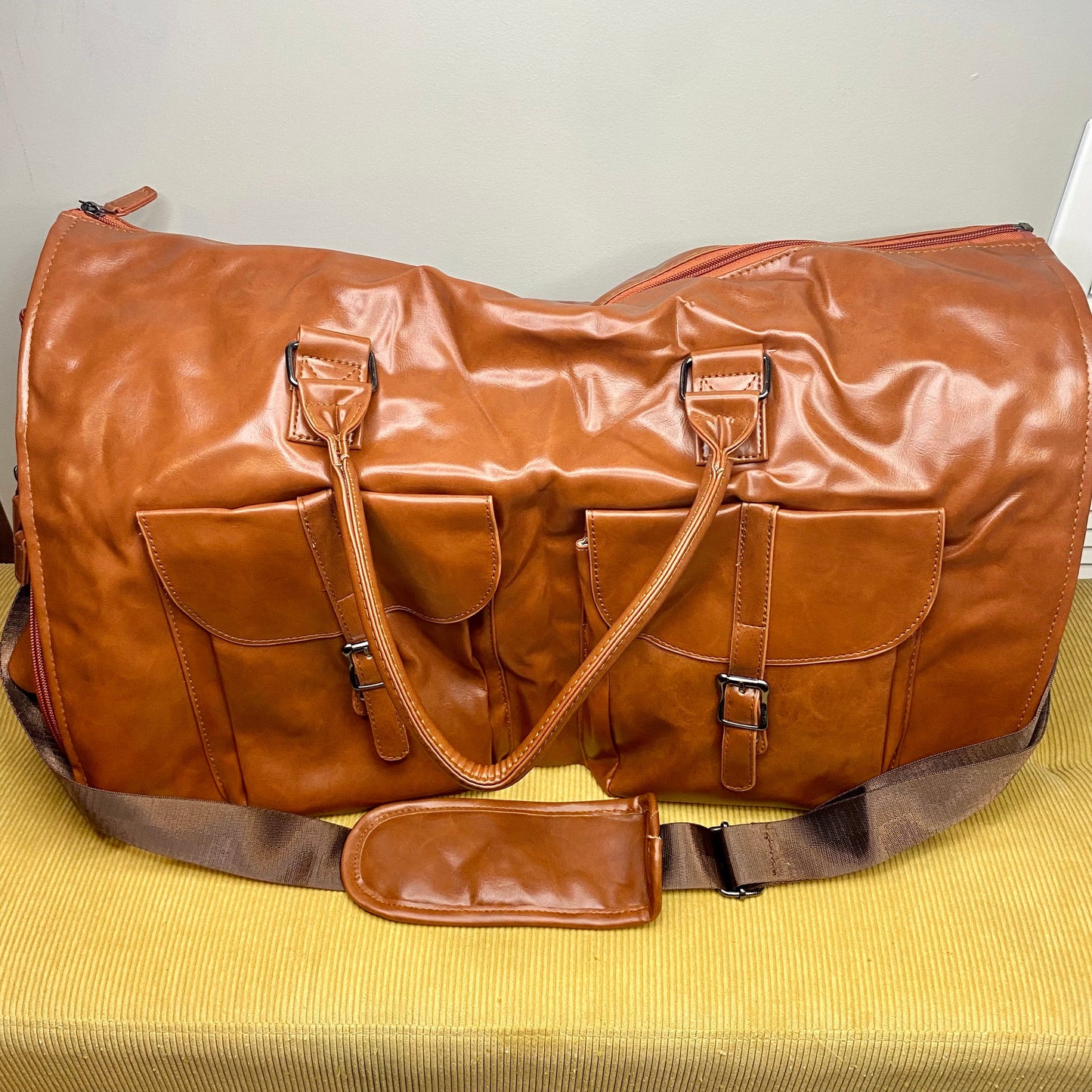 Rory, The Ultimate Duffle - Camel Faux Leather - PREORDER 10/4-10/6