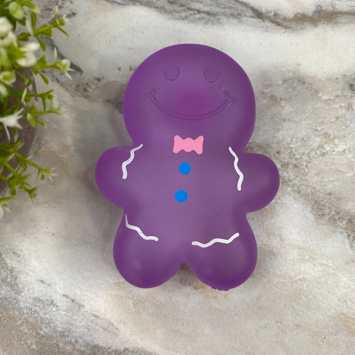 Super Duper Sugar Squisher Toy - Gingerbread Man - Purple