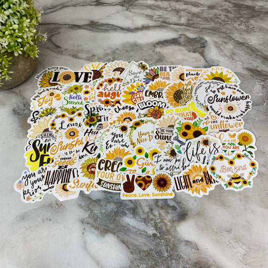 Stickers - Sunflower Sayings