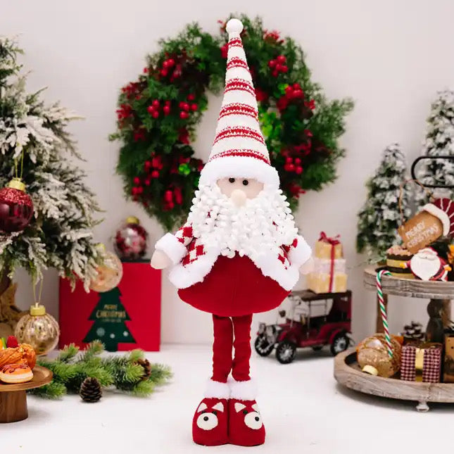 Telescopic Standing Christmas Decor - Red & White