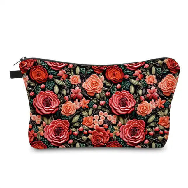 Pouch - Embroidery Rose Floral