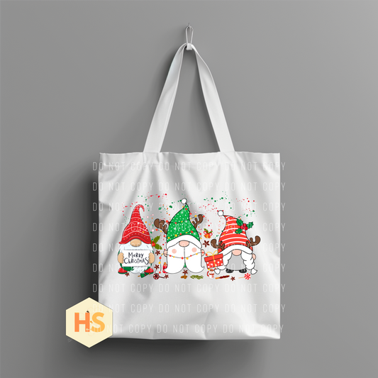 Tote Bag - Christmas Red Green Gnome - PREORDER 7/8-7/11