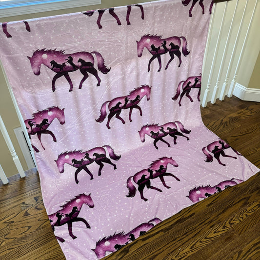 Blanket - Horse, Purple Moon - PREORDER