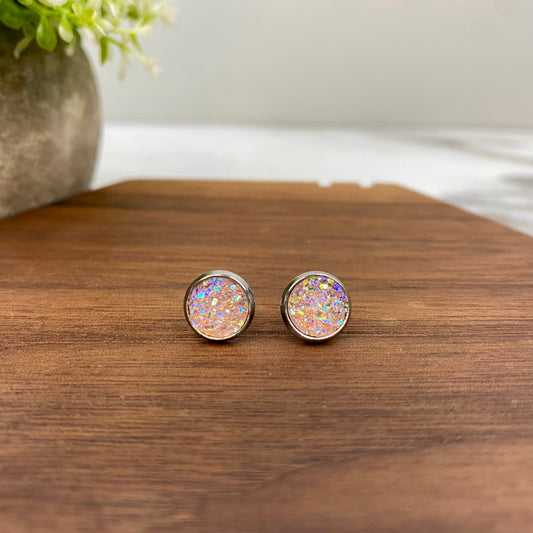 Druzy Stud Earrings - 8mm - #20