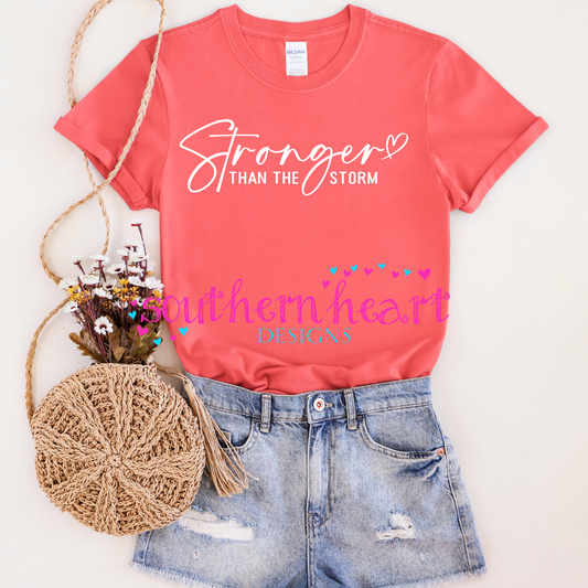 Stronger Than the Storm T Shirt: Gildan / 2x