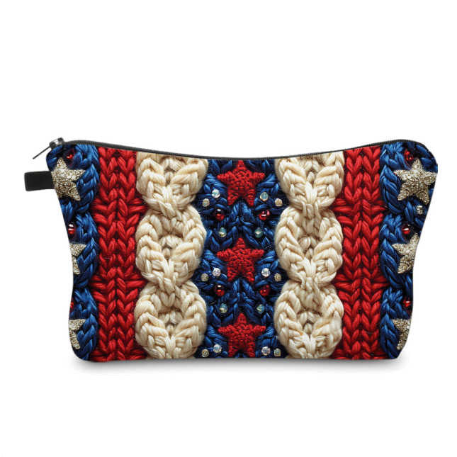 Pouch - Americana - Knit Red White Blue