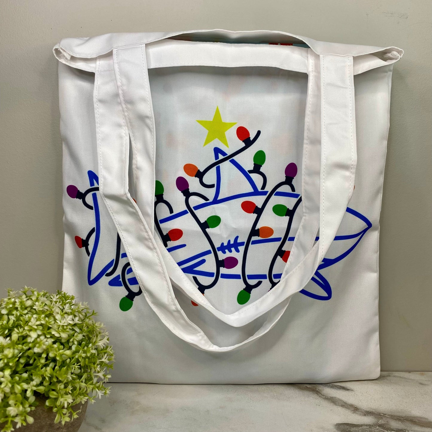 Tote Bag - Christmas - #49 - Shark Lights