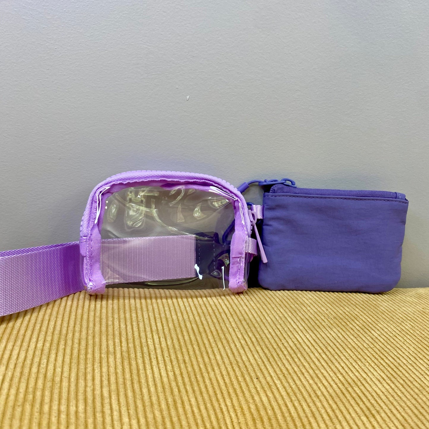 Nylon + Clear Wristlet Double Mini Wallet Set