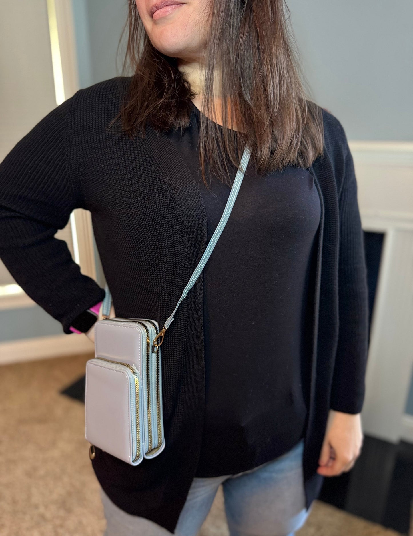 Ivy Crossbody Wallet + Purse - Sky Blue