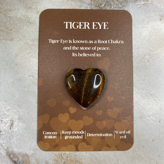 Heart Stone & Description Card - Tiger Eye