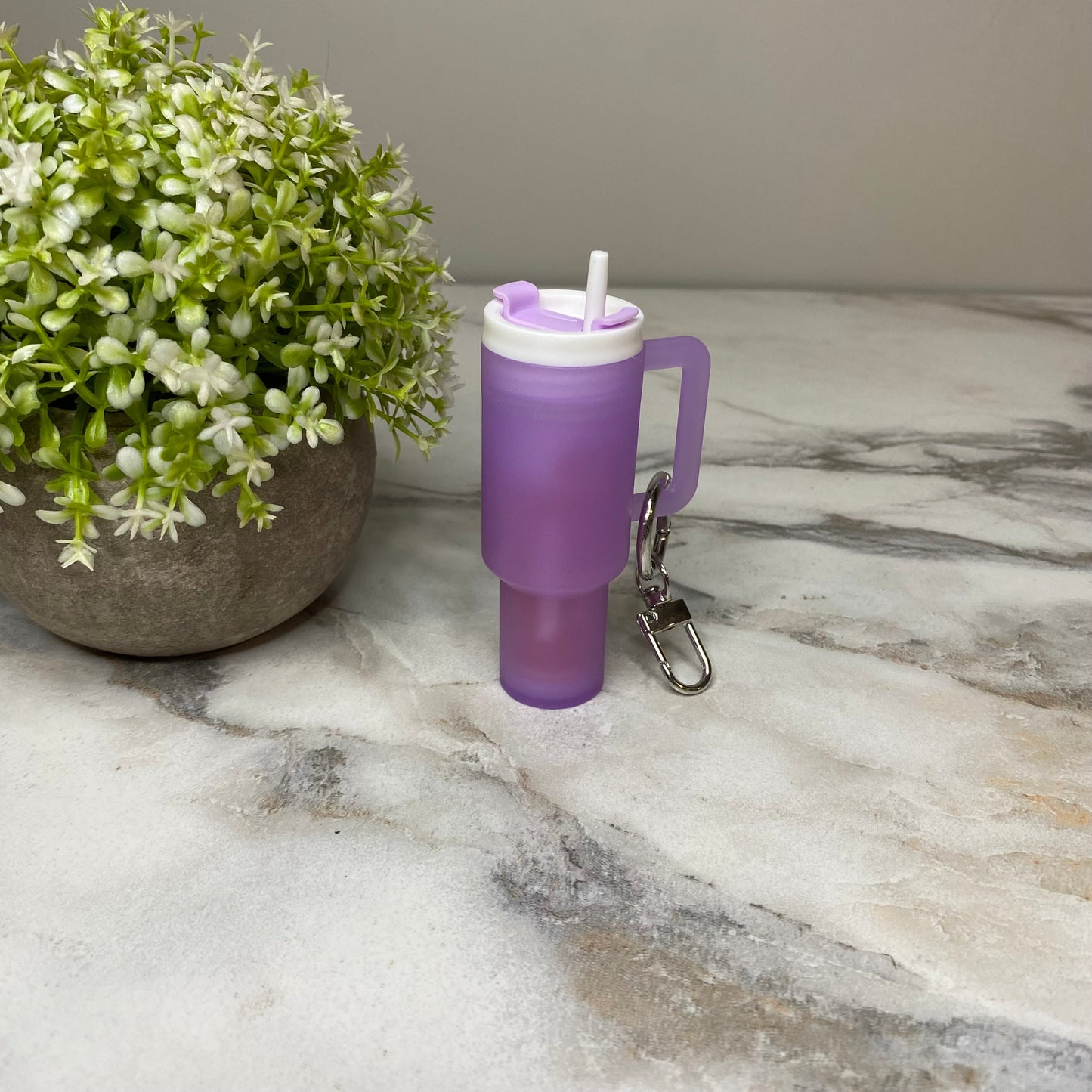 Keychain - Lip Balm Tumbler #3 Frosted Glow-In-The-Dark