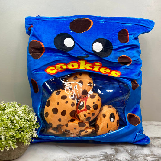 Stuffed Bag of Cookies Toy - Blue