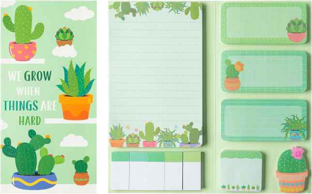 Sticky Note Booklet Set - Cactus Grow - PREORDER 6/21-6/24