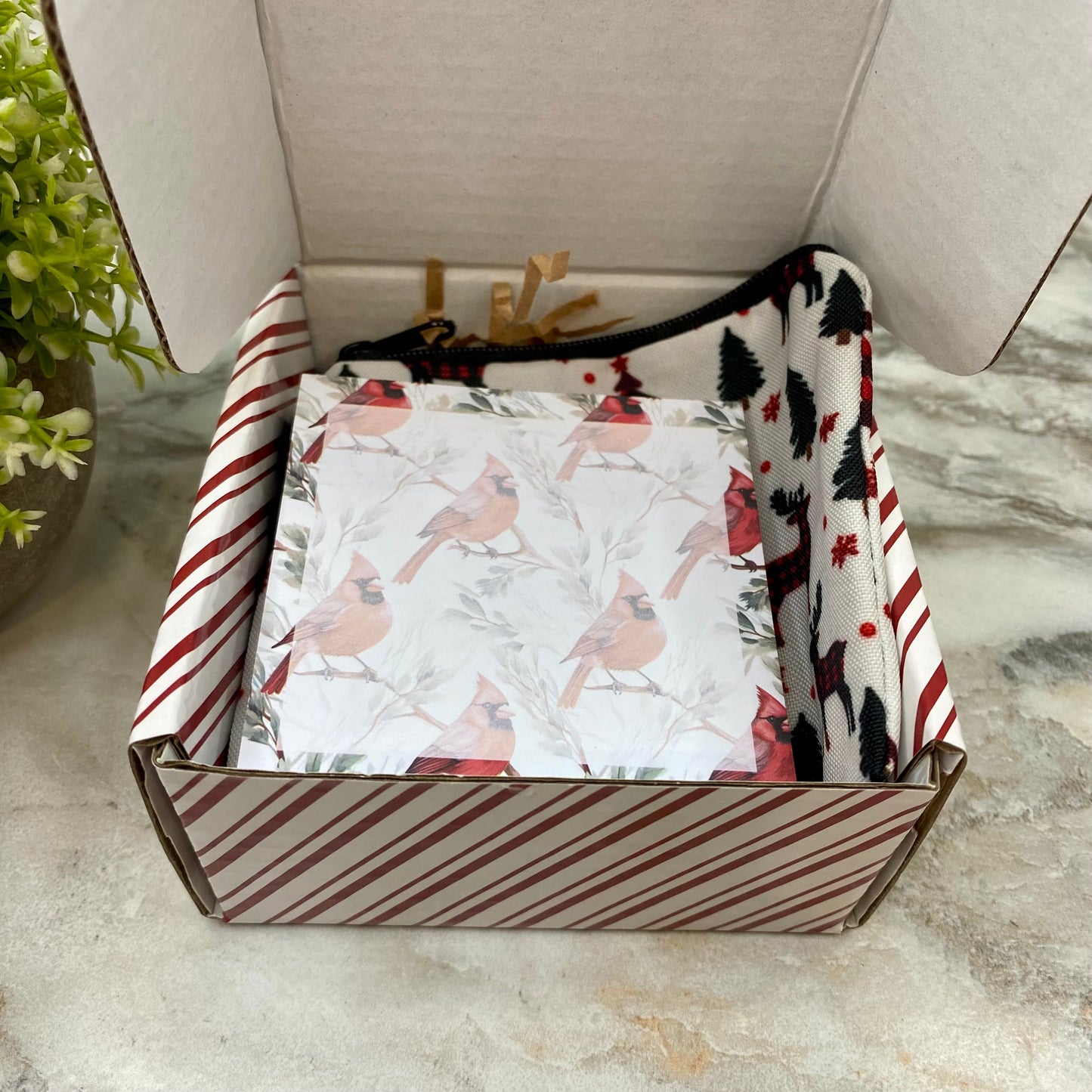 Christmas Gift Box with Crinkle Paper - Extra Small