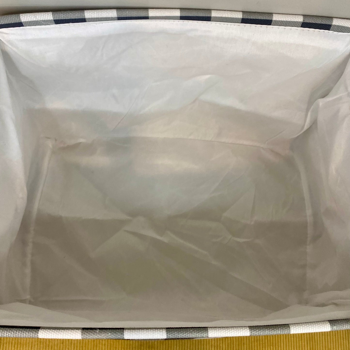 Pop Up Canvas Basket - Grey Navy Plaid