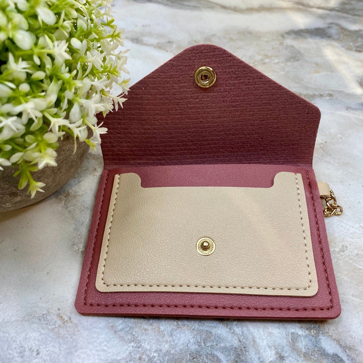 Keychain - Card Holder Wallet - Burgundy