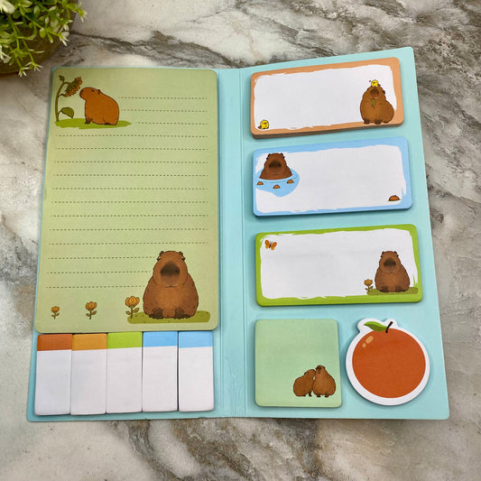 Sticky Note Booklet Set - Don't Worry Be Capy (#1) - PREORDER 6/21-6/24