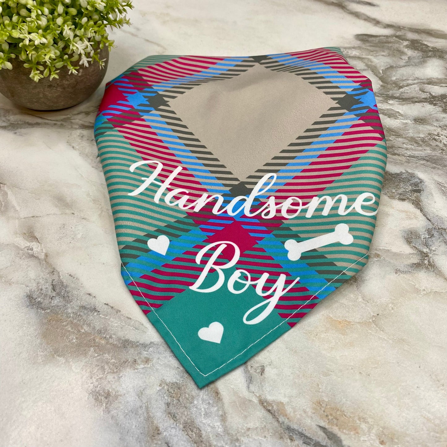 Dog Bandana - Plaid - Handsome Boy