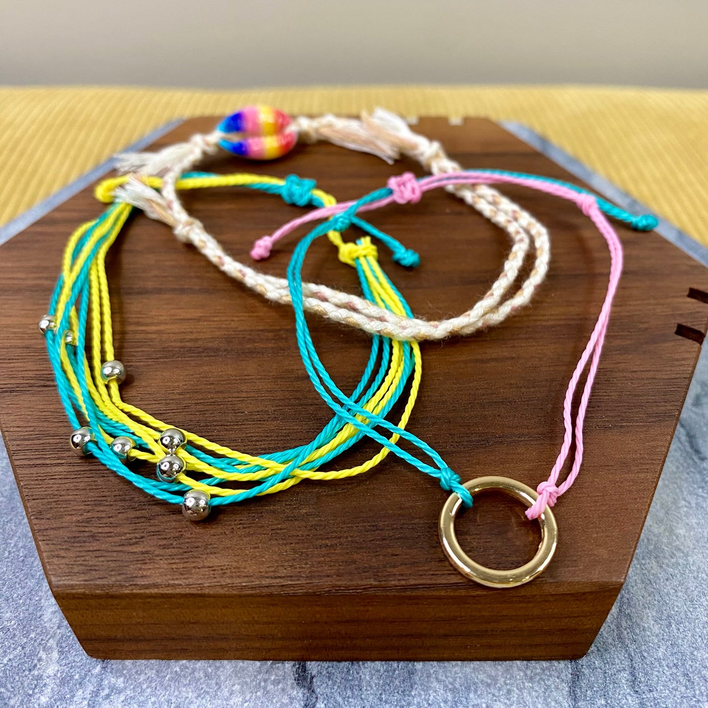 Bracelet Pack - Adjustable String Colorful Shell