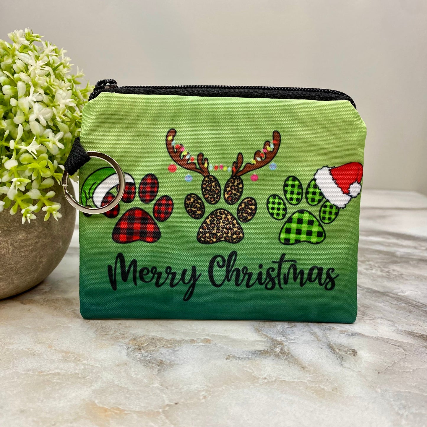 Mini Pouch - Christmas - Merry Christmas Paws