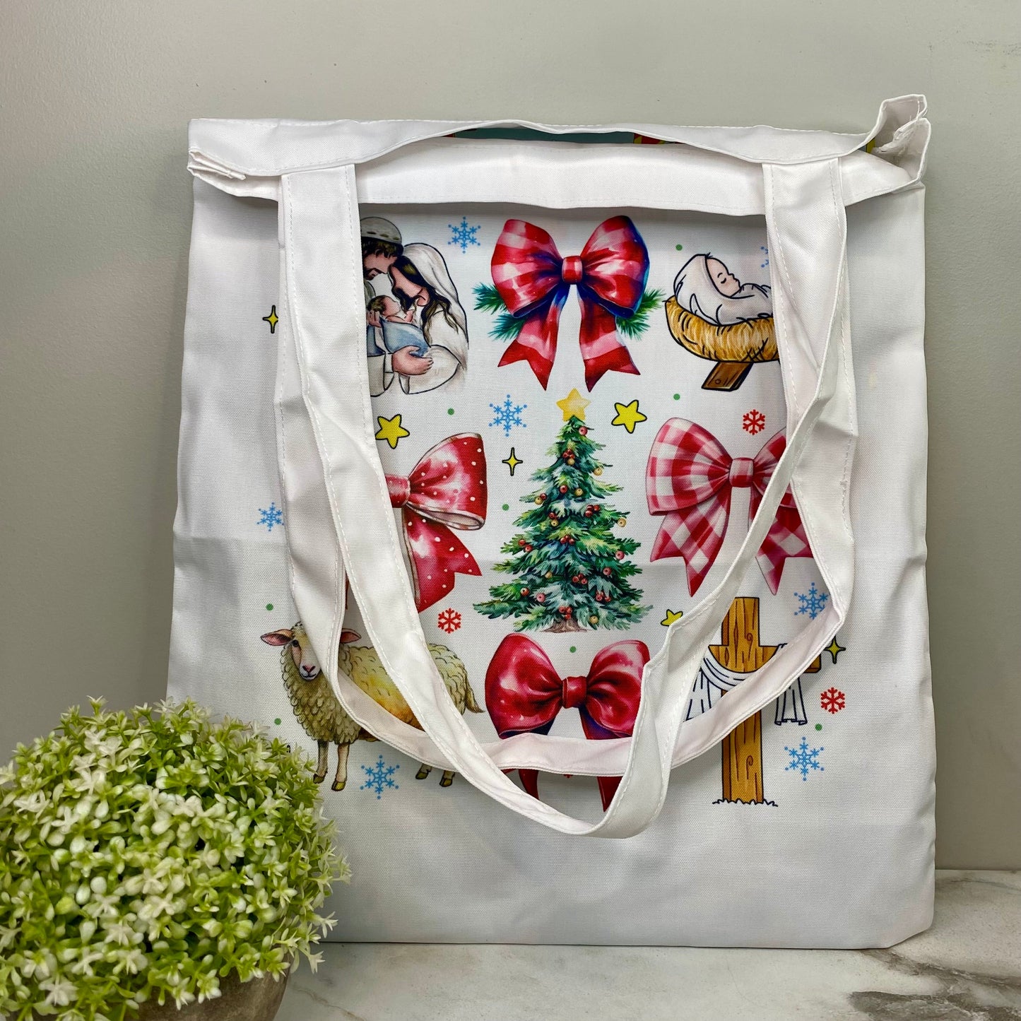 Tote Bag - Christmas - #14 - Nativity Bow