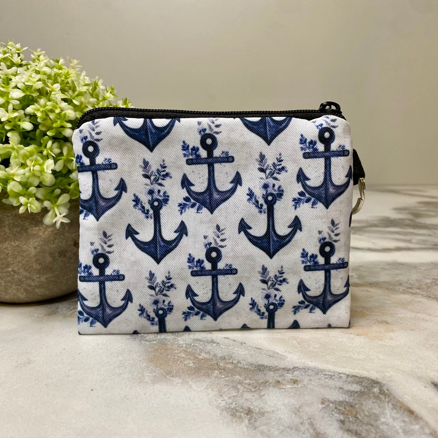Mini Pouch - Floral Anchor