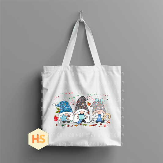 Tote Bag - Christmas Blue Gnome - PREORDER 7/8-7/11