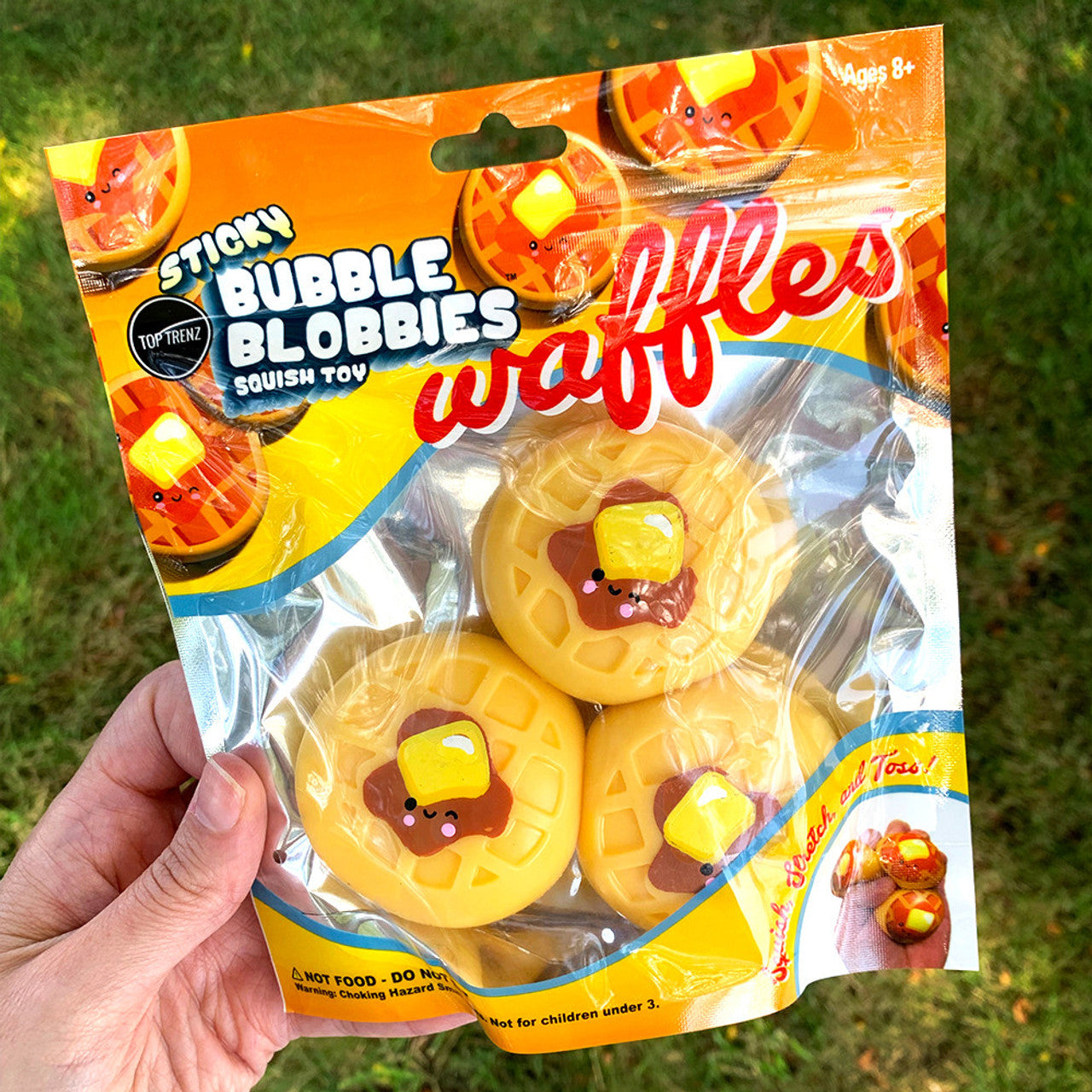 Sticky Bubble Blobbies Toy - Waffles