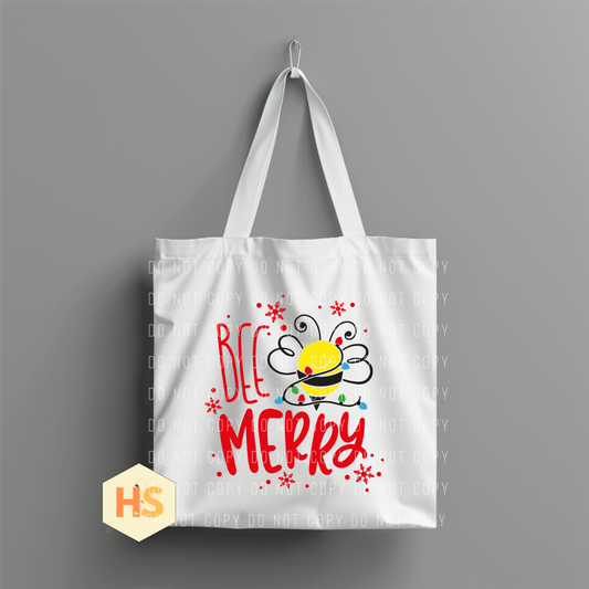 Tote Bag - Christmas Bee Merry - PREORDER 7/8-7/11