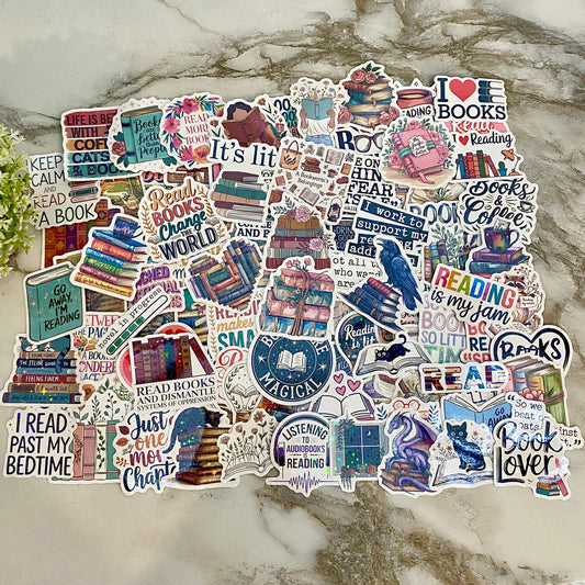 Stickers - Books Glitter