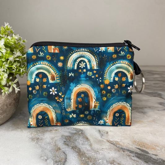 Mini Pouch - Blue Bronze Rainbow