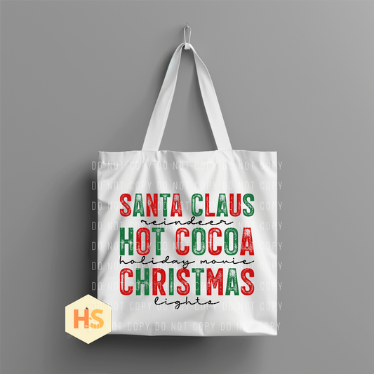 Tote Bag - Christmas Santa Cocoa - PREORDER 7/8-7/11