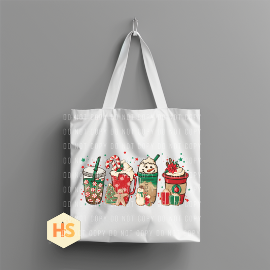 Tote Bag - Christmas Drinks - PREORDER 7/8-7/11