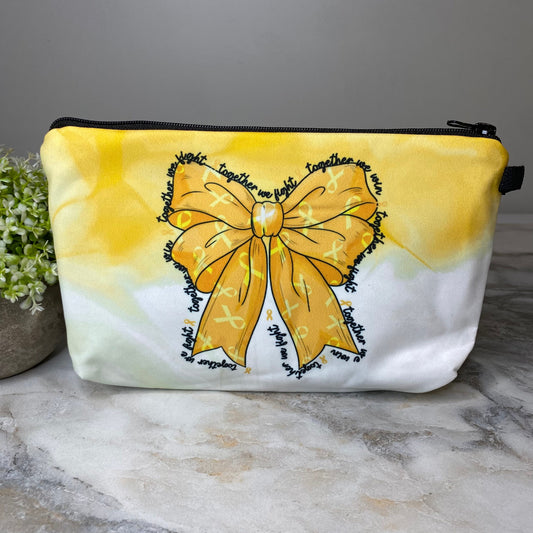 Pouch - Yellow Ribbon Together We Fight Childhood Cancer