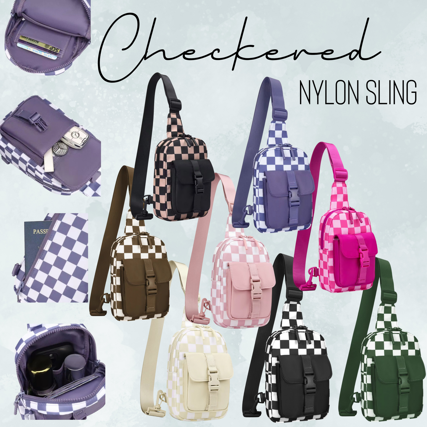 Checkered Nylon Sling