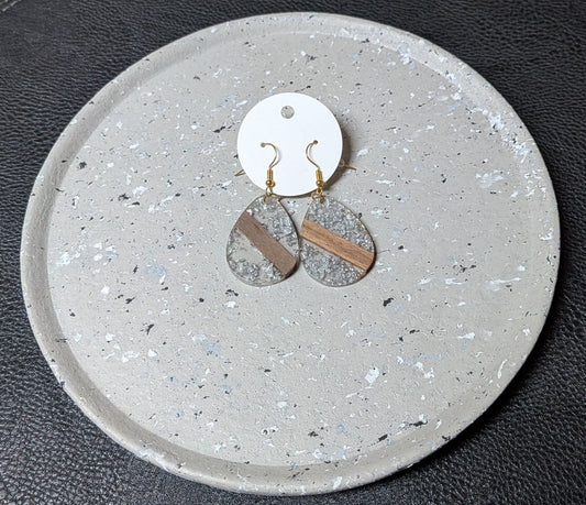 Wooden/ Glitter Earrings