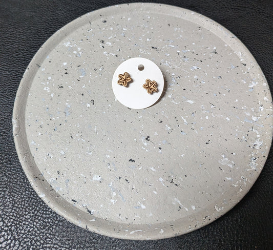 Wooden Starfish Earrings