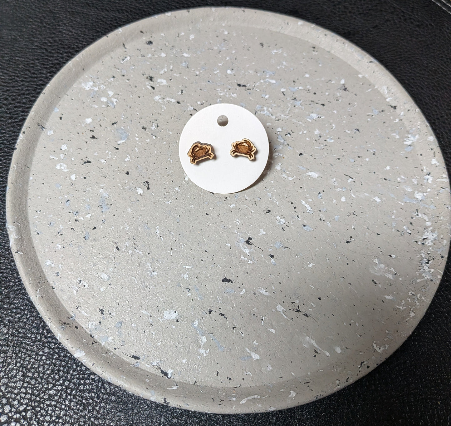 Wooden Crab Earrings