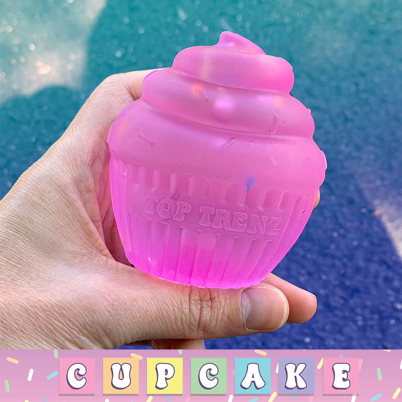 Super Duper Sugar Squisher Toy - Sprinkle Filled Cupcakes