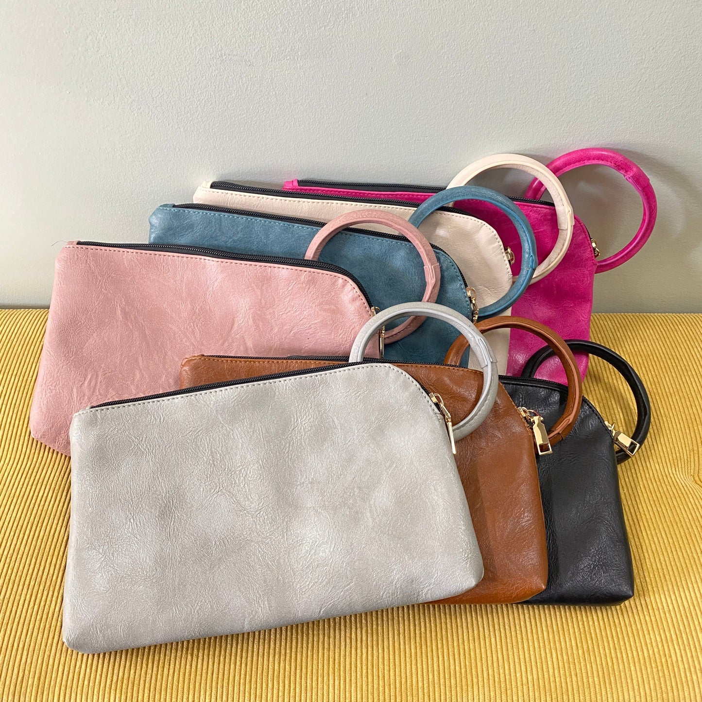 Luna Clutch - Faux Leather with Wrist Loop